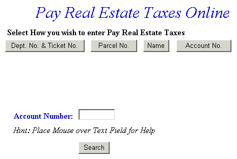 Account Number search example